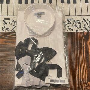 Edwards White Dress Shirt for Men NIB 3 Bow Ties